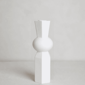 Bougeoir en bois blanc