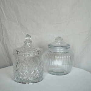 Bonbonnière transparente - Rayures