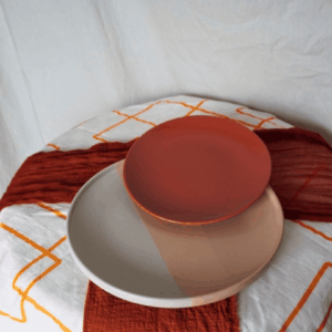 Assiettes à dessert terracotta