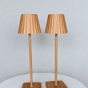 Lampe imitation bois
