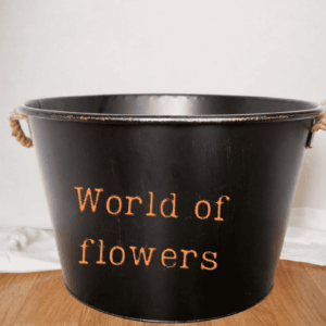 Bassine en acier noir